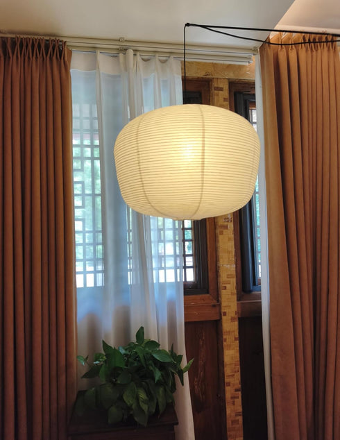 Hytsoeee(19.69Inch) (19.69) Large Paper Lantern,White Wax Gourd Paper Lamp Shade, Chinese Foldable Rice Paper Lamp