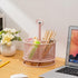Marbrasse Mesh Desk Organizer, 360-Degree Rotating Multi-Functional Pen Holder, 4 Compartments Desktop Stationary Organizer, Home Office Art Supply Storage Box Caddy (Rotating-Pen Holder-P) by Marbrasse
