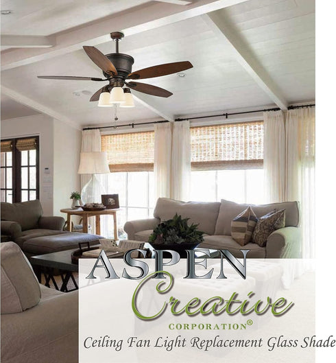 Aspen Creative 23045-4 2-1/8" 4-5/8" 4-5/8" 4 Pack Transitional Style Bell Shaped Frosted Replacement Glass Shade