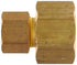 Anderson Metals Brass Tube Fitting; Coupling, 1/4" Compression x 1/4" Female Pipe