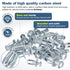 OCR 48PCS Nuts,M4,M5,M6,M8 Billboard, Jack Nuts Petal Expansion Screw Petal Nut,Thins Fixings Dowels with Screws