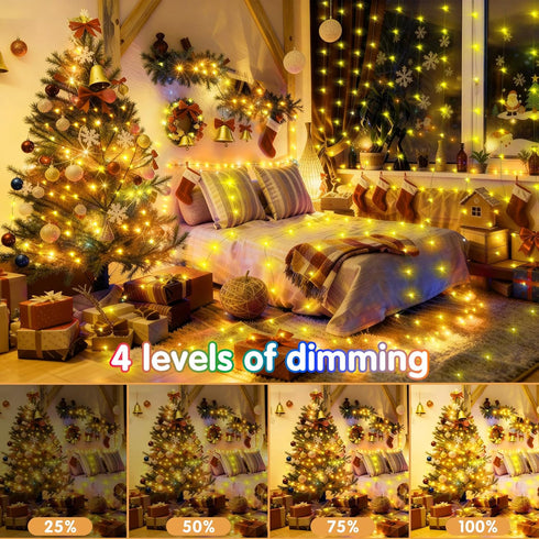203FT in,600 8 KNONEW Outdoor Christmas Fairy Lights Plug LED String Lights Outdoor Waterproof Modes Memory Times