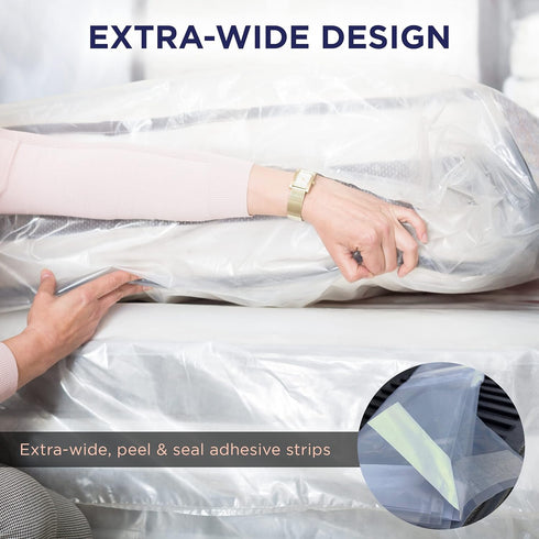 Ultrablock Mattress Bags for Moving or Storage, Extra Thick Full Size 6 Mil Reusable Plastic Cover, Tear Resistant