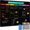 MaxGear 16"x12" Magnetic Weekly Black Dry Erase Board, Meal Planner Blackboard for Fridge with 5 Markers and 1 Eraser