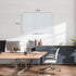 U Brands Glass Dry Erase Board - 35"x23", White Frosted Surface with Silver Grommets, Includes Marker