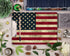 Britimes Decorative Clipboard, Hardboard Wood Nursing Clip Board for Standard A4 Letter Size with American US Flag