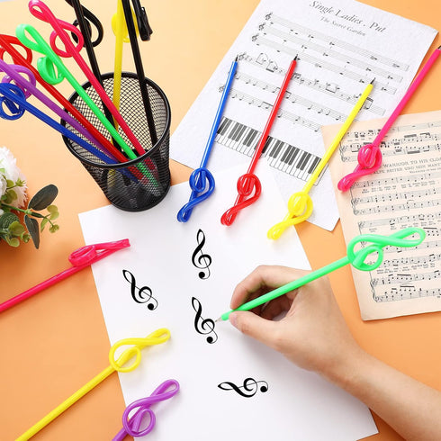 Lincia 100 Pcs Music Ballpoint Pens, Novelty Musical Note Gifts, Decorative Party Favors for Piano Teachers, Mixed