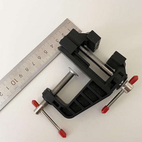 Mini Table Clamp Hobby Bench Vice for Repairs, Modelling, Painting, and Crafting (Black)