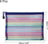 MECCANIXITY Mesh Zipper Pouches, A5 Colorful Pencil Case Storage Organizer, Blue Pack of 6