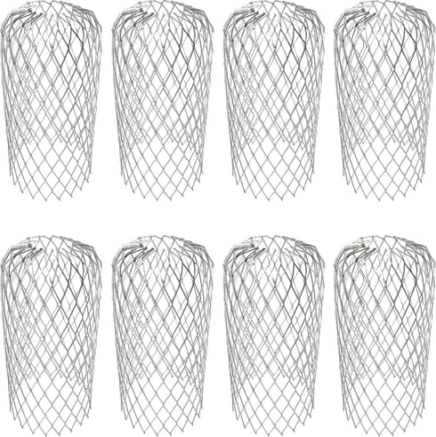 8PCS Gutter Guard Strainer, Aluminum Downspout Mesh Filter Preventing Blockage Leaves Debris from Clogging Pipes (3