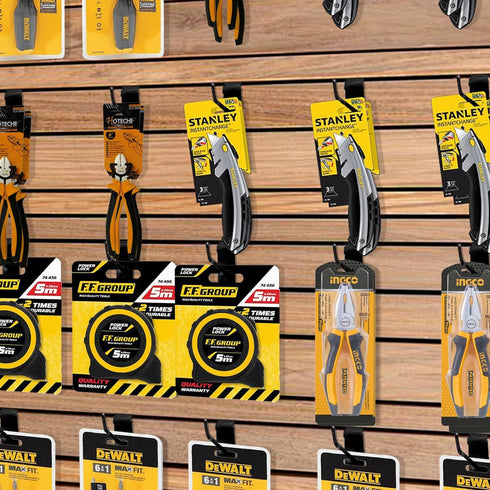12 Pc Slatwall Hooks, 6 Inch Metal Slatwall Accessories for Garage Storage and Retail Display