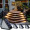 4 Pack Solar Step Lights, IP67 Outdoor Waterproof LED Triangle Lights for Garden Yard Patio, Porch, Front Door,