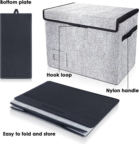 Leffis Comic Book Storage Box, 15.5" X 7.5" X 11.3", Collapsible Short Box with Lids Holds 150 Comics