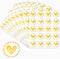 Zonon 500 Pieces Clear Heart Envelope Seals, Wedding Heart Stickers, 1.26 Inch Round Sealing Sticker for Invitations