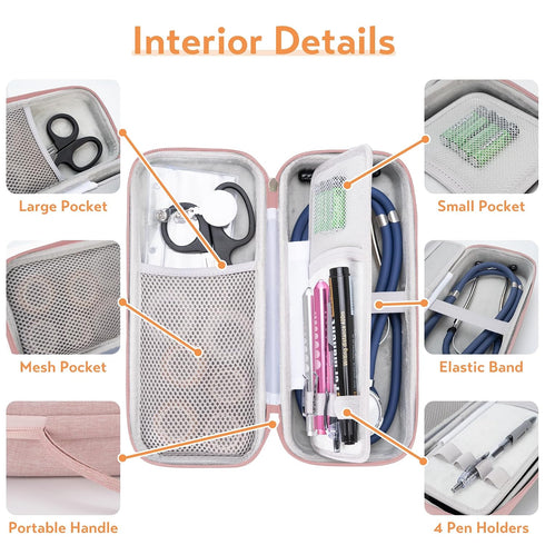 17 SMYV pcs Stethoscope Case Kit, Nursing School Essentials Include Stethoscope Case, Medical Scissors, Pen Lights