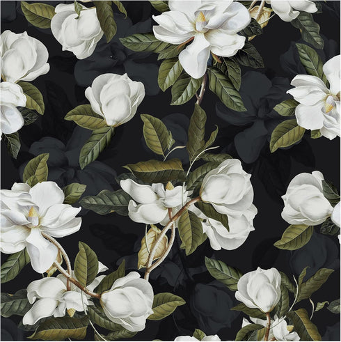 HAOKHOME 93169-1 Peel and Stick Gardenia Floral Wallpaper 17.7in x 9.8ft