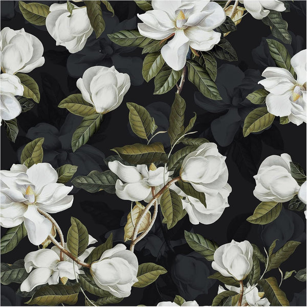 HAOKHOME 93169-1 Peel and Stick Gardenia Floral Wallpaper 17.7in x 9.8ft