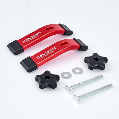 T Track Hold Down Clamps, Double Cut Profile Universal T-Track Clamps, 6-3/8"L x 1-1/4"W, Red Color