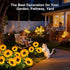 3 Pack 9 KOOPER Solar Lights Outdoor Garden Decor - Upgraded with Sunflower Lights, Waterproof Solar Outdoor Lights