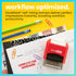 ExcelMark Self-Inking Two-Color Rubber Teacher Stamp - Complete for Homework - Red and Blue Ink for Grading