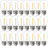 FLSNT 24 Pack LED S14 Replacement Light Bulbs, 1W Outdoor Shatterproof Waterproof, E26 Regular Base, 2200K Warm White