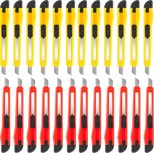 DIYSELF 24 Pack Box Cutters Bulk (9mm Wide Blade Cutter) Utility Knife