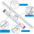 Frienda Rolling Ruler, Plastic Parallel Rolling Ruler for Measuring Drafting Office, Multifunctional 12 Inch