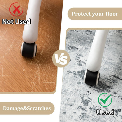 chakme Office Chair Mat for Hardwood Floor, 48"x36" Low Pile Carpet Desk Chair Mat Protector for Rolling Chair