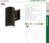 Dimmable CRI80+ IP65 (15W 5000K Westgate Lighting Outdoor LED Cylinder Light - Up/Down Wall Sconce Lamp Fixture W/COB