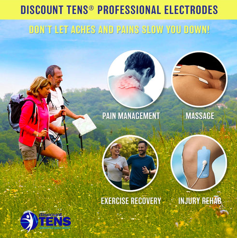Discount 8 2 2 Inch TENS EMPI Compatible TENS Electrodes, Premium x Self-Adhesive Replacement Pads for EMPI Units