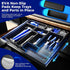 ALIKZO 70 Set, 5 PCS Tool Box Organizer Tray & Desk Drawer Organizer Size Interlocking Bins for Garage Tool Storage
