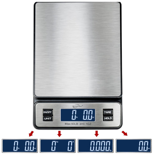 Weighmax W-2809 Digital Postal Scale, 90 LB x 0.1 OZ, Durable Stainless Steel, 1 Pack