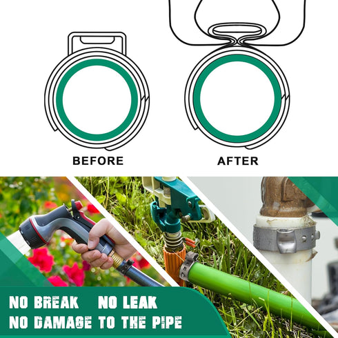 150 Pack 3/8 Inch Pex Clamps, Stepless 304 Stainless Steel Pex Cinch Clamps, Pinch Clamps for PEX Tubing Pipe