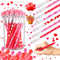 Valentine's Day Pencils, Plastic Party Favors for Kids, Bulk Heart Pencils for Classroom Rewards (48 Pieces)