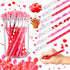 Valentine's Day Pencils, Plastic Party Favors for Kids, Bulk Heart Pencils for Classroom Rewards (48 Pieces)
