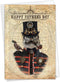 NobleWorks Funny Father's Day Card for Dad, Pa, Pop, Daddy, Stepfather, Humor Notecard with Envelope, Steampunk Cat