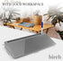 Birch Desktop Whiteboard (Charcoal) with Storage & Multiple Markers, Glass Dry Erase Board for Desk Top