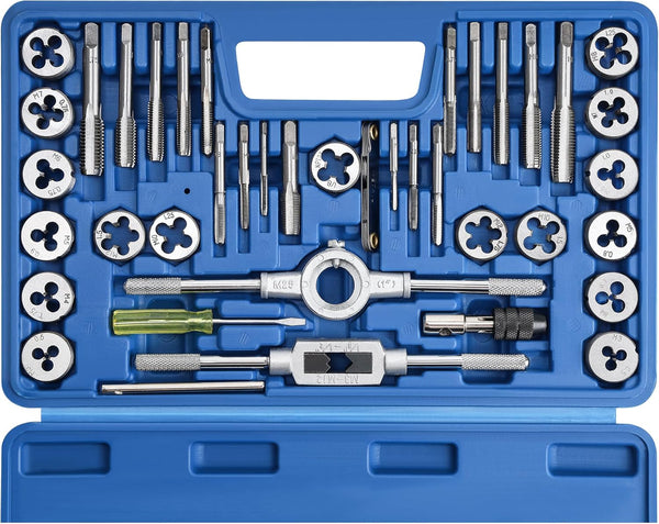 40pcs Metric Tap and Die Set, Essential Repair Tool Kit for Cutting External and Internal Threads