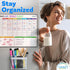 YES4QUALITY Magnetic Pen Holder for Refrigerator, Strong Magnetic Back, Dry Erase Marker Holder, Clear & White Pencil