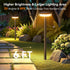 2 Pack 2X 12Hrs LETMY Solar Pathway Lights Outdoor, Brighter Solar Lights Outdoor Waterproof, Taller Pathway Light