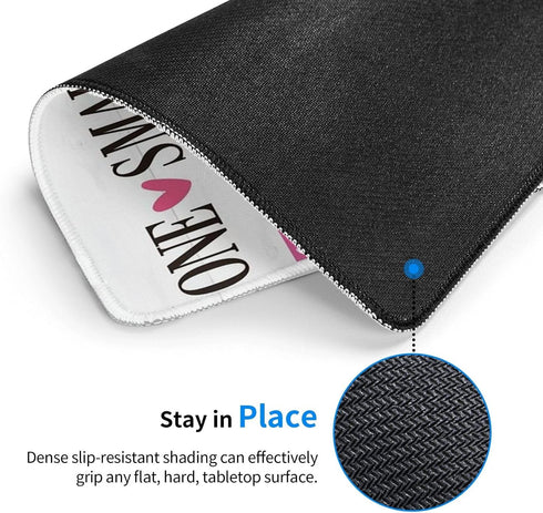 Ztfrdedrf 10 12 One Small Positive Thought Can Change Your Whole Day Water Resistant Mouse Pad with Stitched Edge
