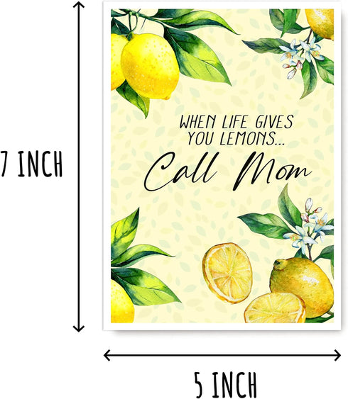 ZoZi9xDesigns When Life Gives You Lemons Call Mom - Lemon New Baby - Mothers Day Card - Mother Birthday Card - Baby