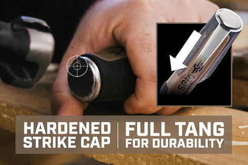 Set 4-Piece, 3% Spec Ops Tools Wood Chisel with High-Carbon Steel Blades, Shock-Absorbing Grip, Donated to Veterans