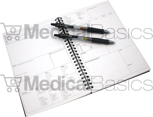 H&P Notebook (2 Pack) - Medical History and Physical Notebook, 100 Medical Templates with Perforations