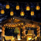 Jnaurb Solar String Lights for Outside, 21Ft Patio Lights with 10 Flickering