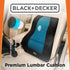 BLACK+DECKER Memory Foam Lumbar Support Pillow with Cooling Gel High Back Lumbar Cushion for Office, Car, Wheelchair