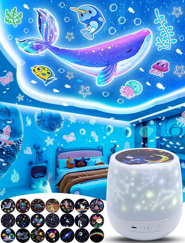 Night Light for Kids + 21 Sets of Films, Projector Night Light
