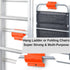 Set 2 Wheelbarrow, Ladder Hangers for Garage Wall of Hooks- Orange Step Stool Hanger Wall Mount. Tool Holder for Shed