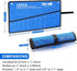 1 Piece 12 Pockets Metric Wrench Tool Roll Up Pouch, Heavy Duty Canvas Organizer Bag (Blue)
