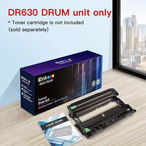 E-Z Ink Compatible Drum Unit Replacement for Brother DR630, 2 Pack, for DCP-L2520DW, HL-L2300D Printers